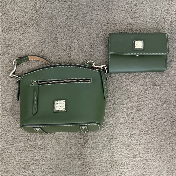 Dooney & Bourke Handbags - Dooney & Bourke Olive Green Crossbody Bag and Wallet